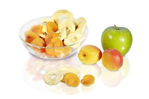 Früchte nach Gefriertrocknung